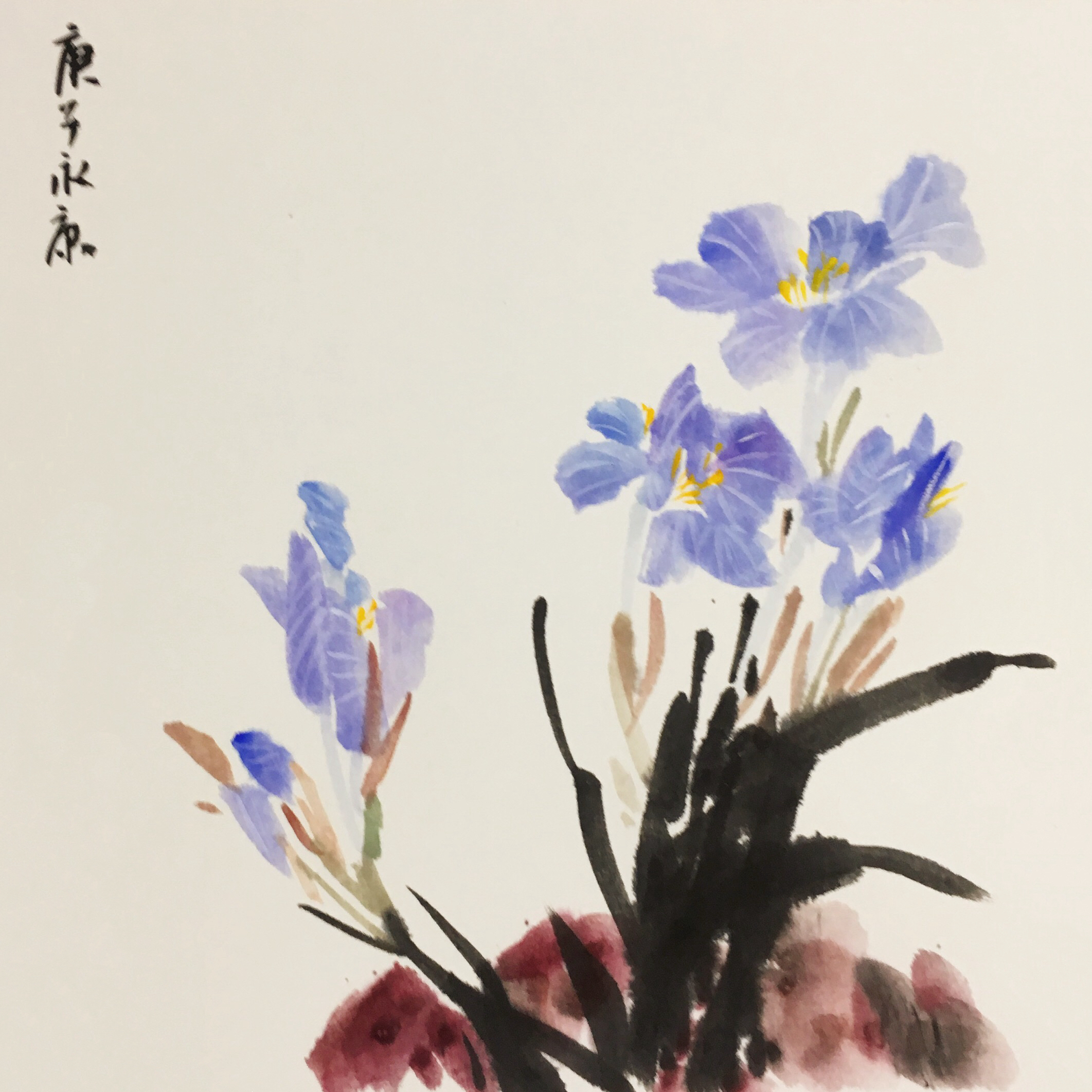 Chinese painting: Iris 2
